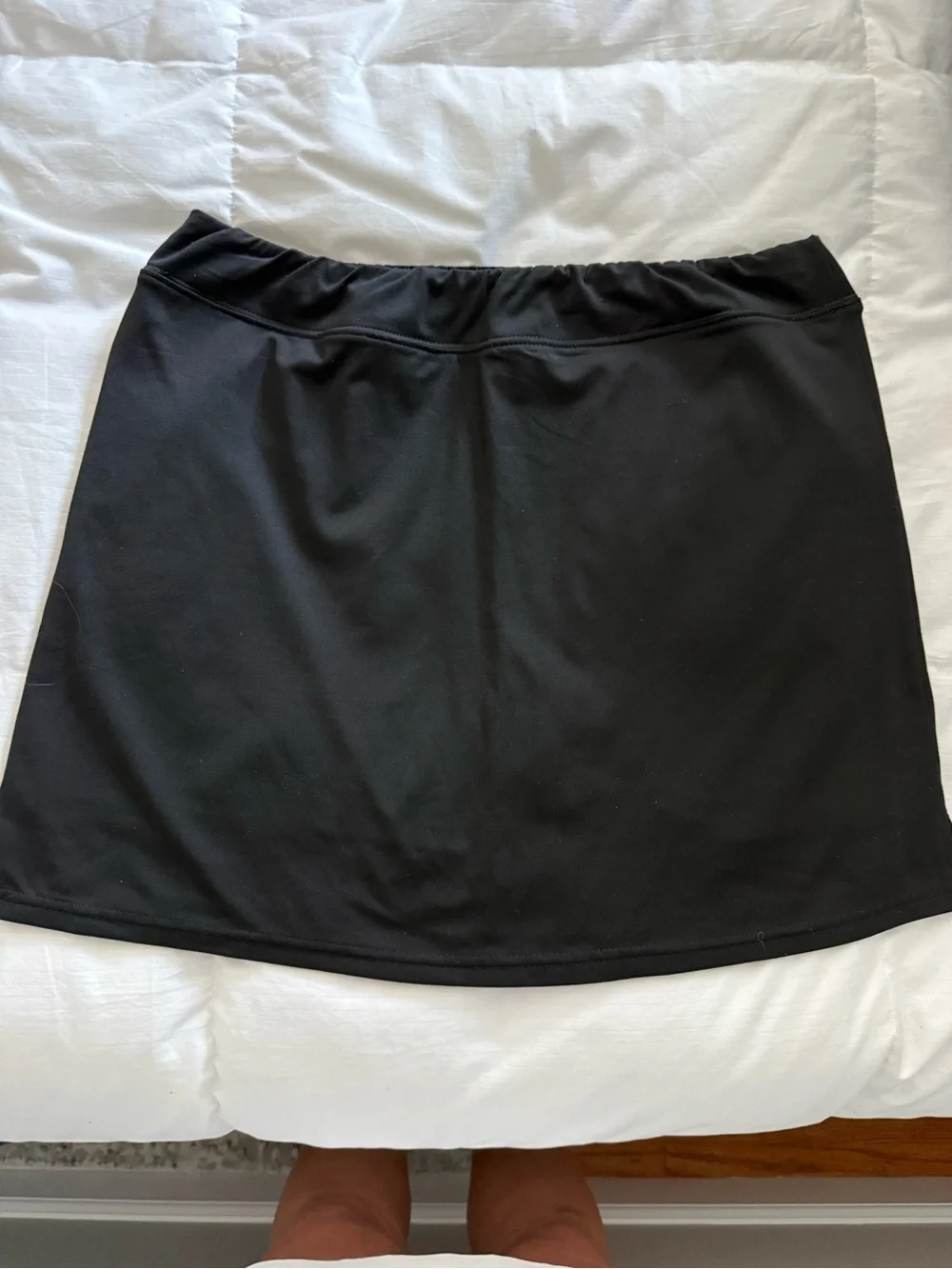 Women's Black Athletic Skort with Elastic Waist